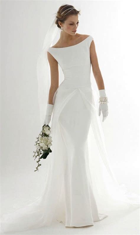 Simple Elegant Wedding Dress For Older Bride Satinweddingdresses