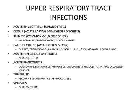 Upper Respiratory Infection Acute Human Body Anatomy