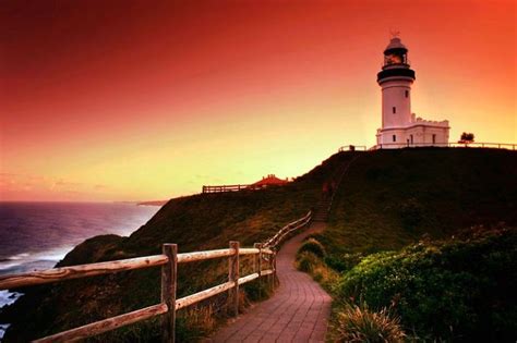 Byron Bay Sunset Photograph At Lighthouse Pictures