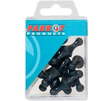Parrot Magnetic Map Pins Black 25 Pack