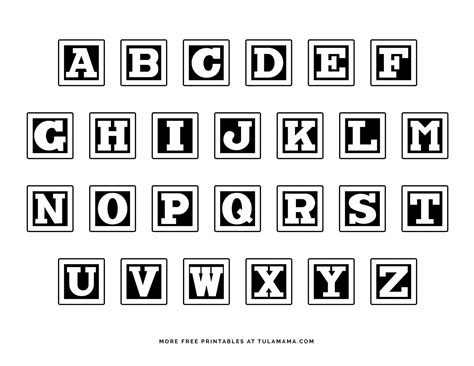 Free Printable Alphabet Blocks And Coloring Pages Tulamama