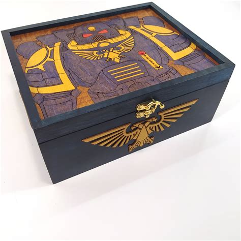 Warhammer 40000 Wooden Box Ultramarines Personalized Etsy