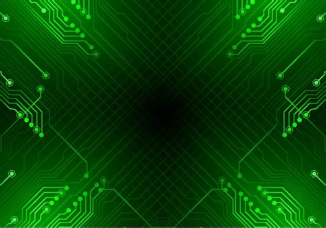 Premium Vector Green Cyber Circuit Future Technology Background