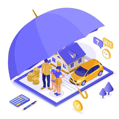 The requirements for the insurance varies between customers and comparing the insurance premiums help an individual to get the policy they. Premium Vector | Property, house, car, family insurance ...