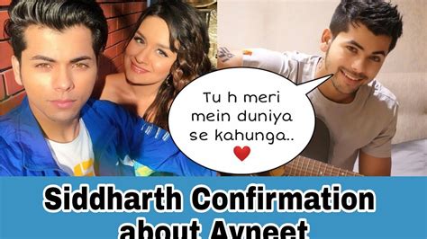 Siddharth Confirmation On His Bond With Avneet Youtube