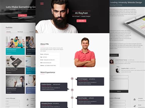 Compared to a traditional pdf or paper cv, resume. CV / Resume PSD website template - Freebiesbug