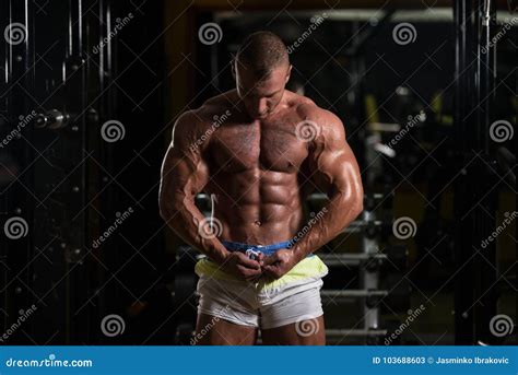 Standing Strong In Gym Stock Image Image Of Equipment 103688603
