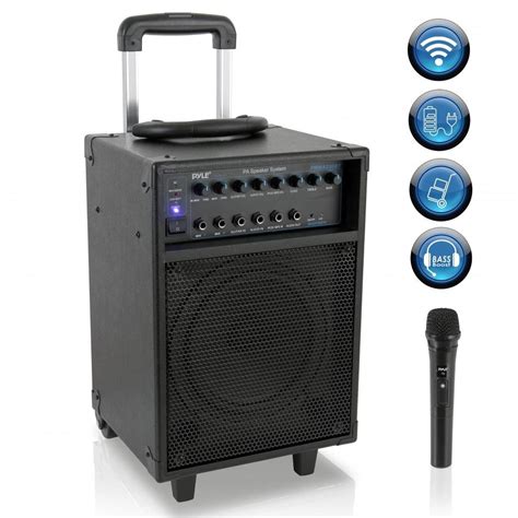 Pyle Pwma Bt W Wireless Portable Bluetooth Pa Speaker System With