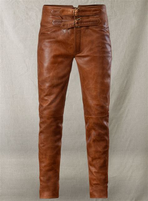 Cognac Jim Morrison Leather Pants Leathercult Genuine Custom Leather
