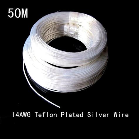 High Quality 50m 14awg Teflon Wire Silver Plated Wire 2mm2 Section In Wires And Cables From Lights