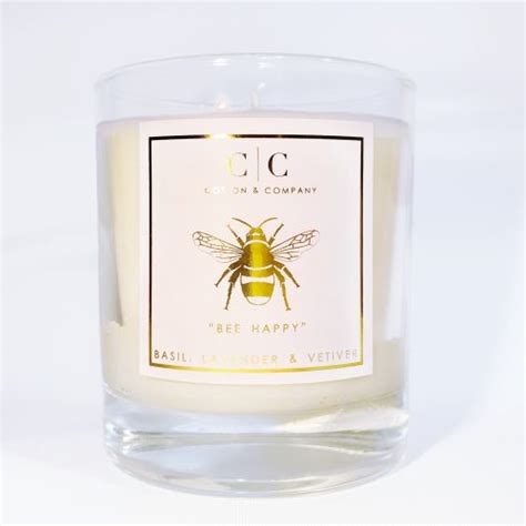 Bee Happy Luxury Scented Candle Cotton And Company