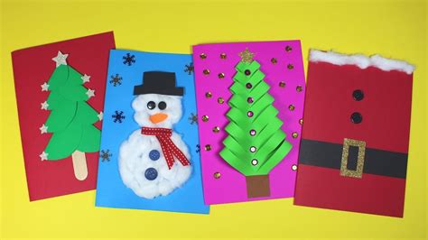 Diy Christmas Card Ideas Christmas Craft For Kids Youtube