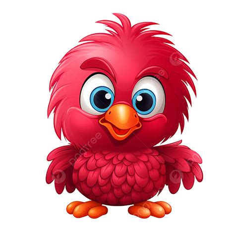 Red Color Cute Bird Clipart Transparent Background Red Color Cute