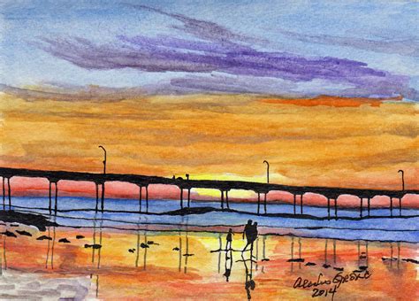 Sunset Stroll Painting By Alexis Grone Pixels