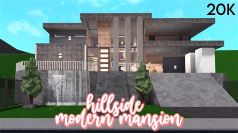 Roblox Bloxburg 20k Hillside Modern Mansion No Large Plot Full