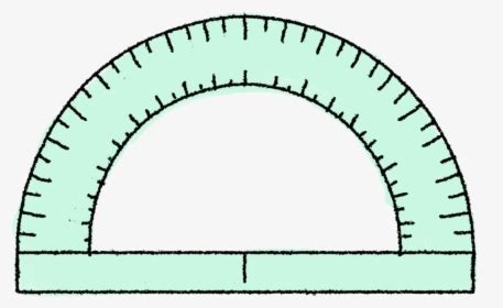 Transparent Protractor Clipart Black And White 360 Degree Protractor