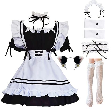 Lisanek Maid Outfit Anime Cosplay Lolita Maid Dress French Maid Costume