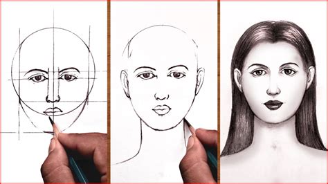 How To Draw Face For Beginners Step By Step Girl Face Pencil
