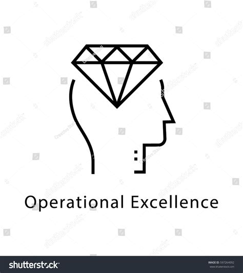 Operational Excellence Vector Line Icon Stock Vector 597264092