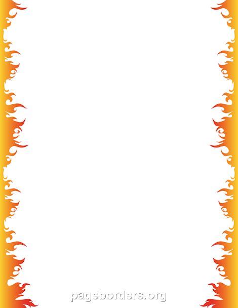 Fire Border Page Borders Borders And Frames Clip Art