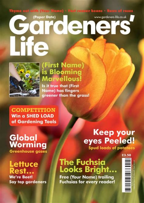 Gardening Magazine Spoof The T Experience