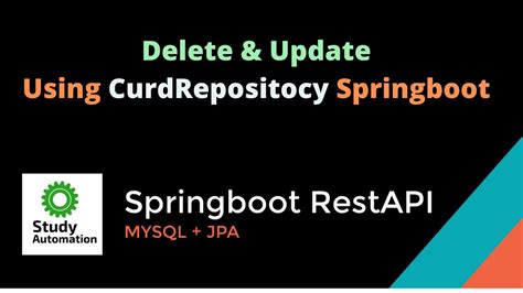 How To Update And Delete Mysql Data Using Springboot Youtube