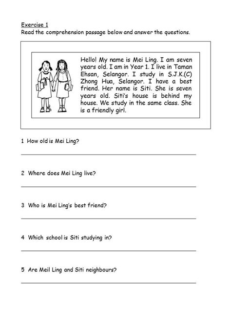 English reading passages with basic sight words for kid's reading practice. Bee Library: Tahun 1 - Bahasa Inggeris Latihan Pemahaman