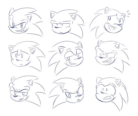 Abigail Starlings Sonic Comics Artist Sketches Of Sonics Facial