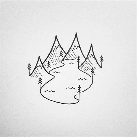 A Fun Little Alpine Lake Illustration That Im Working On Today Art