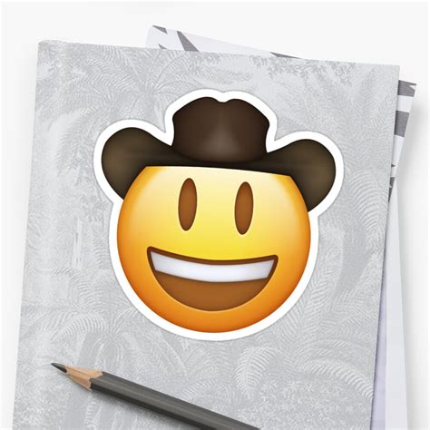 Cowboy Emoji Sticker By Aleexbee Redbubble
