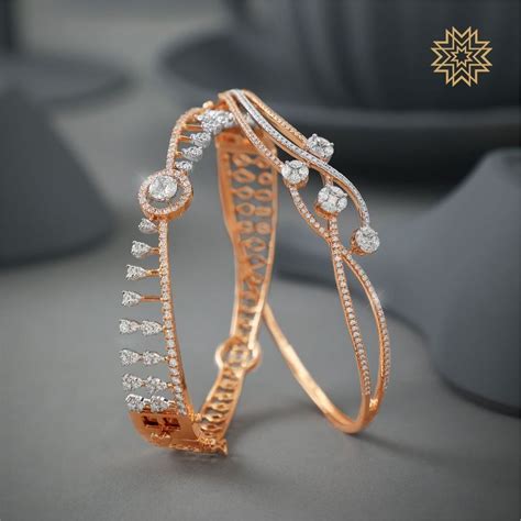 3 Brands To Shop Exceptional Diamond Bangle Designs • South India
