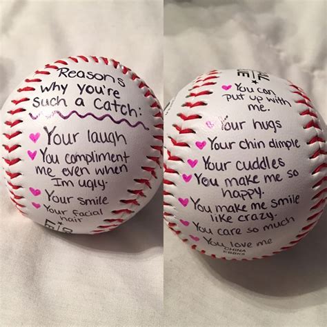 Compliment your valentine surprise with these heart warming love messages to convey hearty. Cute baseball gift for him. | Surprise gifts for him, Diy ...