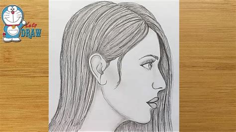 How To Draw Side Face Of Female Easy Way To Draw A Girl