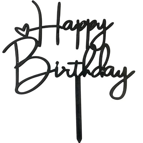 Happy Birthday Cake Topper Happy Birthday Laser Cut Dxf Digital
