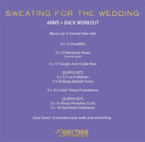 Pin By Tiffany Time On Wedding Details Arms Workout Plan Wedding