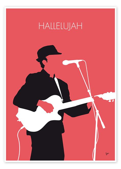 Leonard Cohen Hallelujah Print By Chungkong Posterlounge