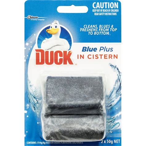 duck blue in cistern twin toilet cleaner each woolworths