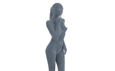 Woman without clothes pose in front of the mirror 3d model - by ...