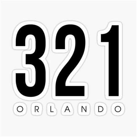 Orlando Fl 321 Area Code Design Sticker For Sale By Cartocreative