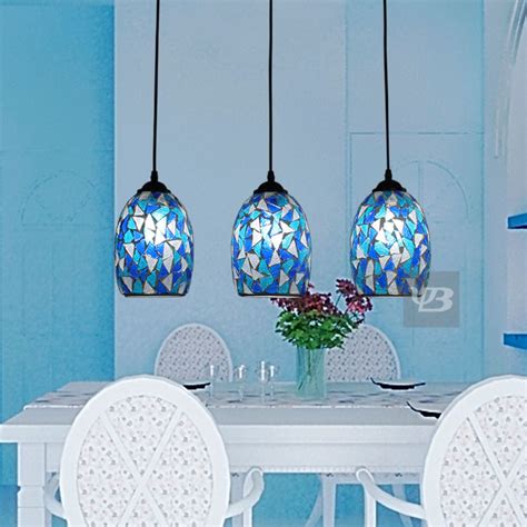 Fashion Multithread Bohemia Mosaic Stained Glass Pendant Light Dining Room Bedroom Hanglamp E27