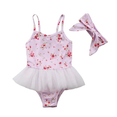 Newborn Toddler Cute Baby Girl Bodysuits Lace Flower Clothes Tutu