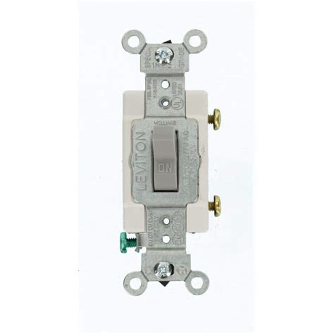 Leviton 15 Amp Commercial Grade Single Pole Toggle Switch Gray Cs115