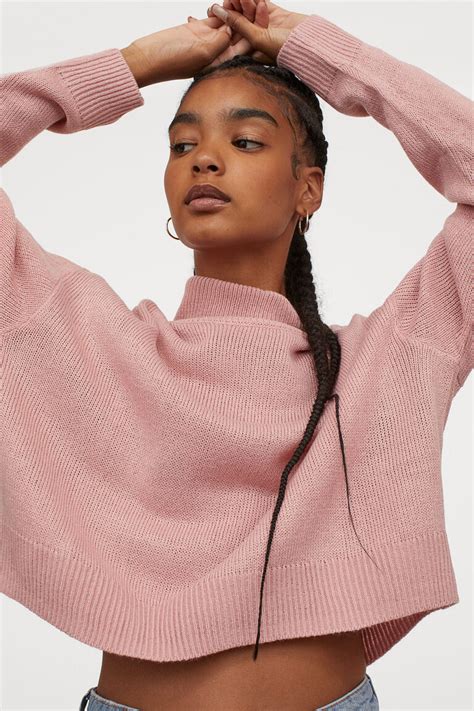 knitted polo neck jumper