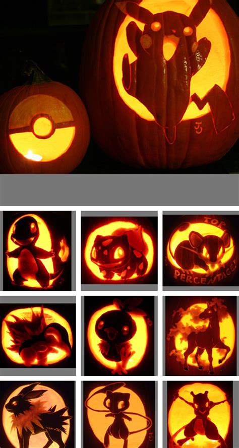 Pokemon Halloween Pumpkin Carvings