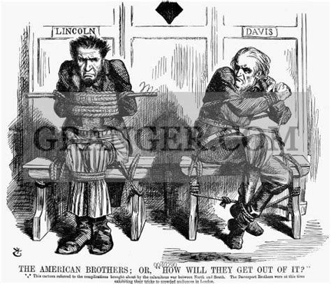 Image Of Lincoln Cartoon 1864 Us President Abraham Lincoln And Confederate President
