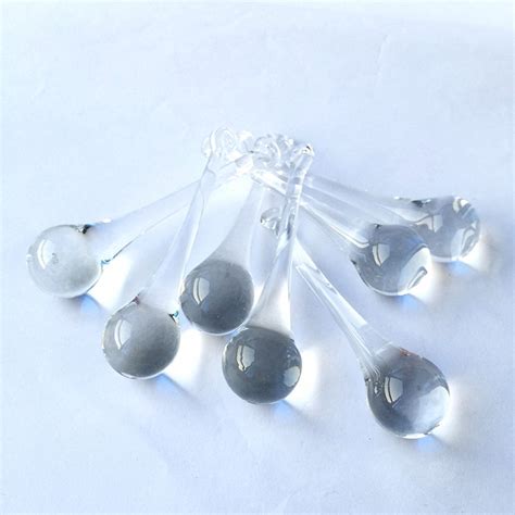 20pcs 20x80mm Crystal Glass Clear Raindrop Pendant Chandelier Parts