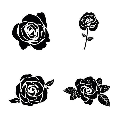 Silhouette tattoos black silhouette silhouette vector stencil rosa rose saint valentin machine silhouette portrait rosas vector dog line drawing black rose tattoos. Rose Tattoo Stencil Drawings Illustrations, Royalty-Free ...