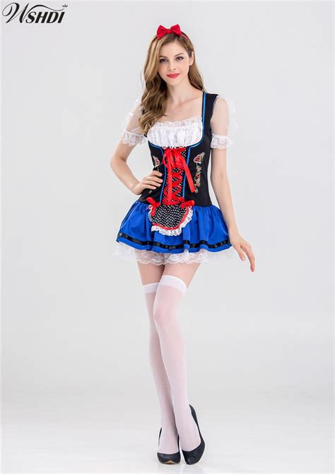 buy sexy women blue beer maid costume german wench costume bavarian oktoberfest
