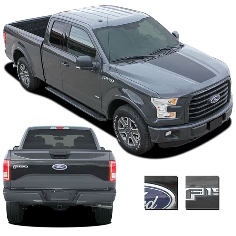 2015 2016 2017 Ford F 150 Racer Hood Stripes And Tailgate Decal