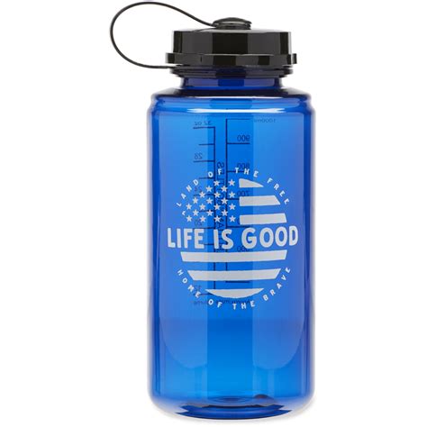 Life Is Good Water Bottle Circle Flag Sunglass Darkest Blue One Size